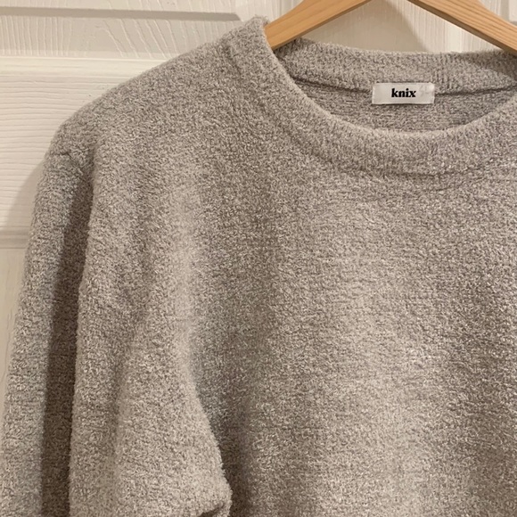 Knix Cozzzy Soft Crew Grey Sweater - Picture 3 of 13